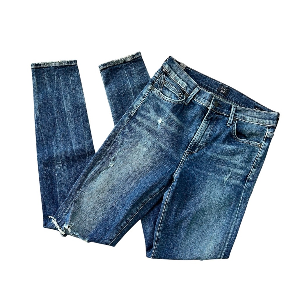 Citizens of Humanity Rocket High Rise Distressed Skinny Jeans 28